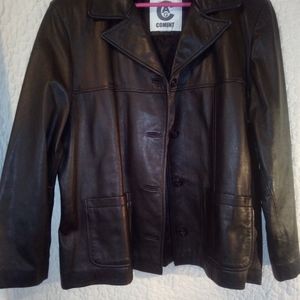 Comint xL black leather jacket